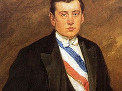 Retrato del Presidente Arturo Alessandri, durante su primer periodo presidencial.