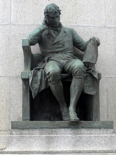 Estatua de Joaquim Gonçalves Ledo (1781-1847) en el monumento a la independencia, Sao Paulo, Brasil.