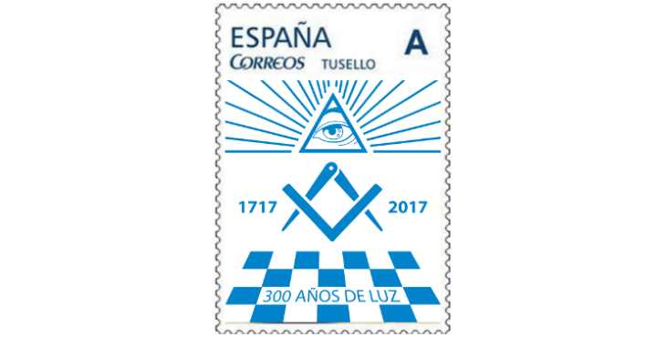 Correos emite el sello del Tricentenario de la Masonería
